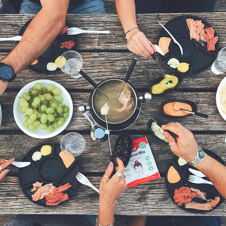 Panier pour fondue chinoise ou mongole à Mono-usage