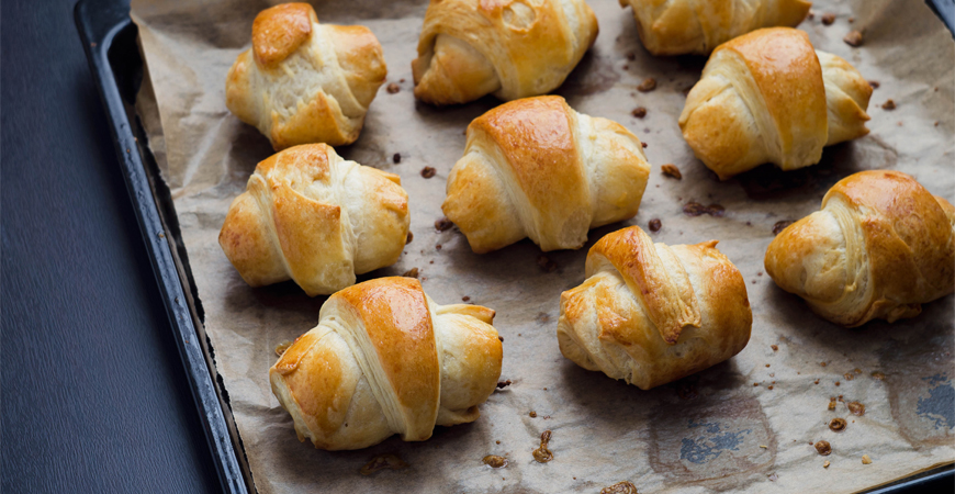 Croissants au jambon